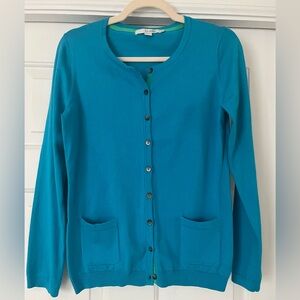 Boden Favorite Cardigan, Bright Topaz, size 6